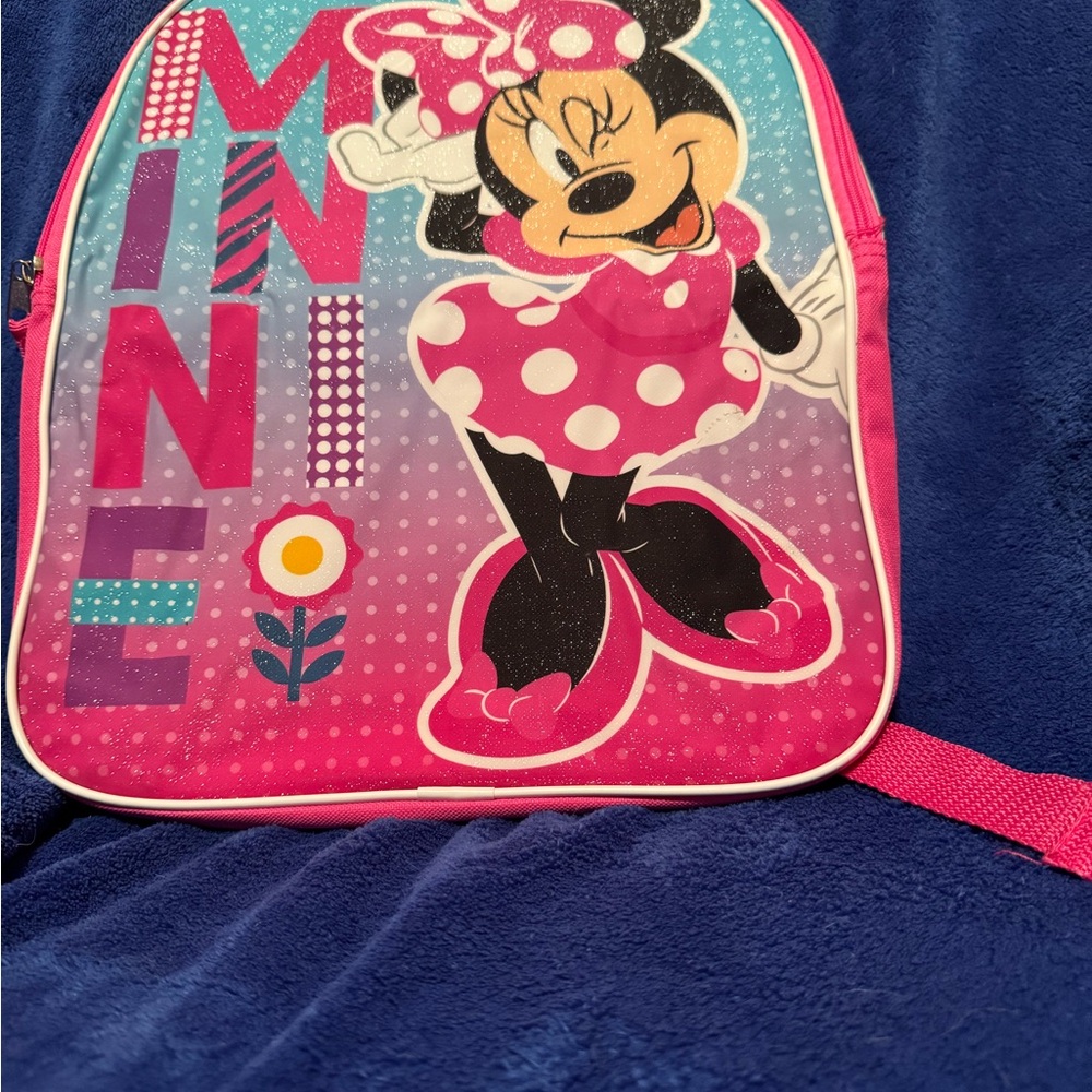 Minnie Mouse Pink Sparkly Backpack